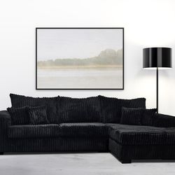 Sectional Corduroy Black 