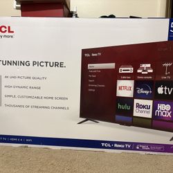 TCL 50” ROKU 4K Smart TV - New in Box Priced to Sell Quick