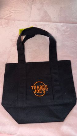 Trader Joe's Black Canvas Mini Tote Bag