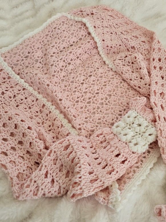 XS Crochet Summer Lace Floral Cardigan