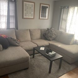 Grey And Black Sectional 