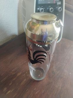 1940s / 1950s Hazel Atlas Rooster Martini Cocktail Shaker