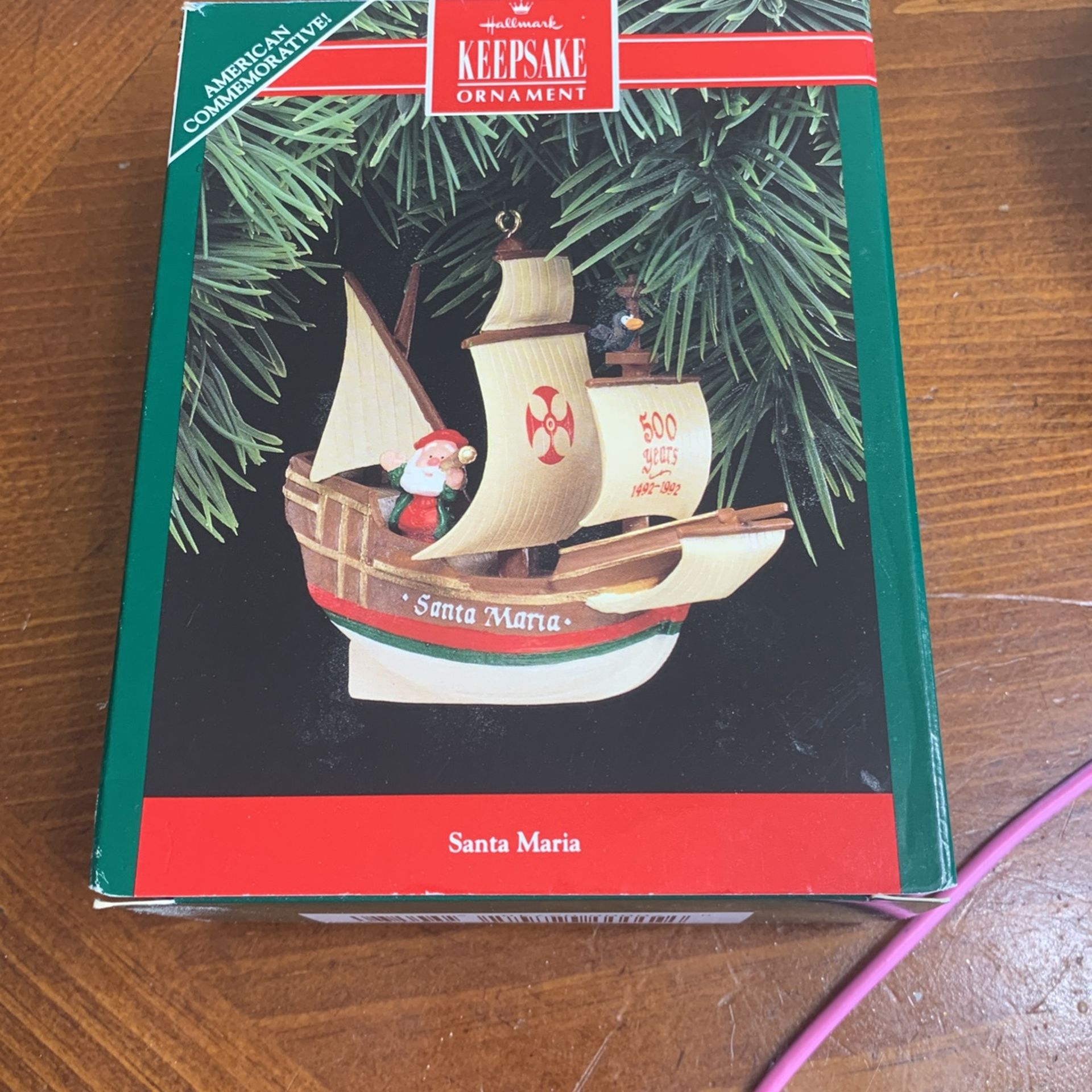 Vintage 1992 Hallmark Santa Maria Ornament