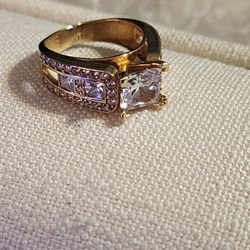 Gold Cubic Zirconium Ring