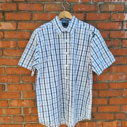 South Pole Hexagon Product Plaid XL Men's Casual Button Up Shirt Pre Owned
