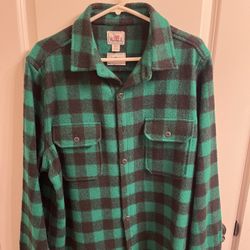 Woolrich MADE IN USA  Buffalo Check Green/Black Heavy Wool Shirt/Jacket,  Men’s Size XL, New Unworn 2018