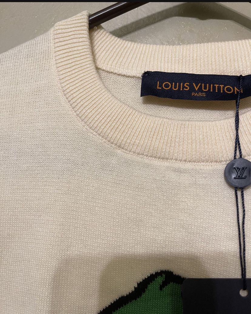 Louis Vuitton Neon Monogram Back Cashmere Sweater