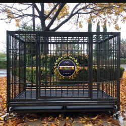 Dog Pet Cage Kennel Size 48 XL With Grid Trays And Feeding Bowls New In Box 📦 