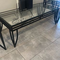 Glass Coffee Table & End Tables (3-Piece Set)