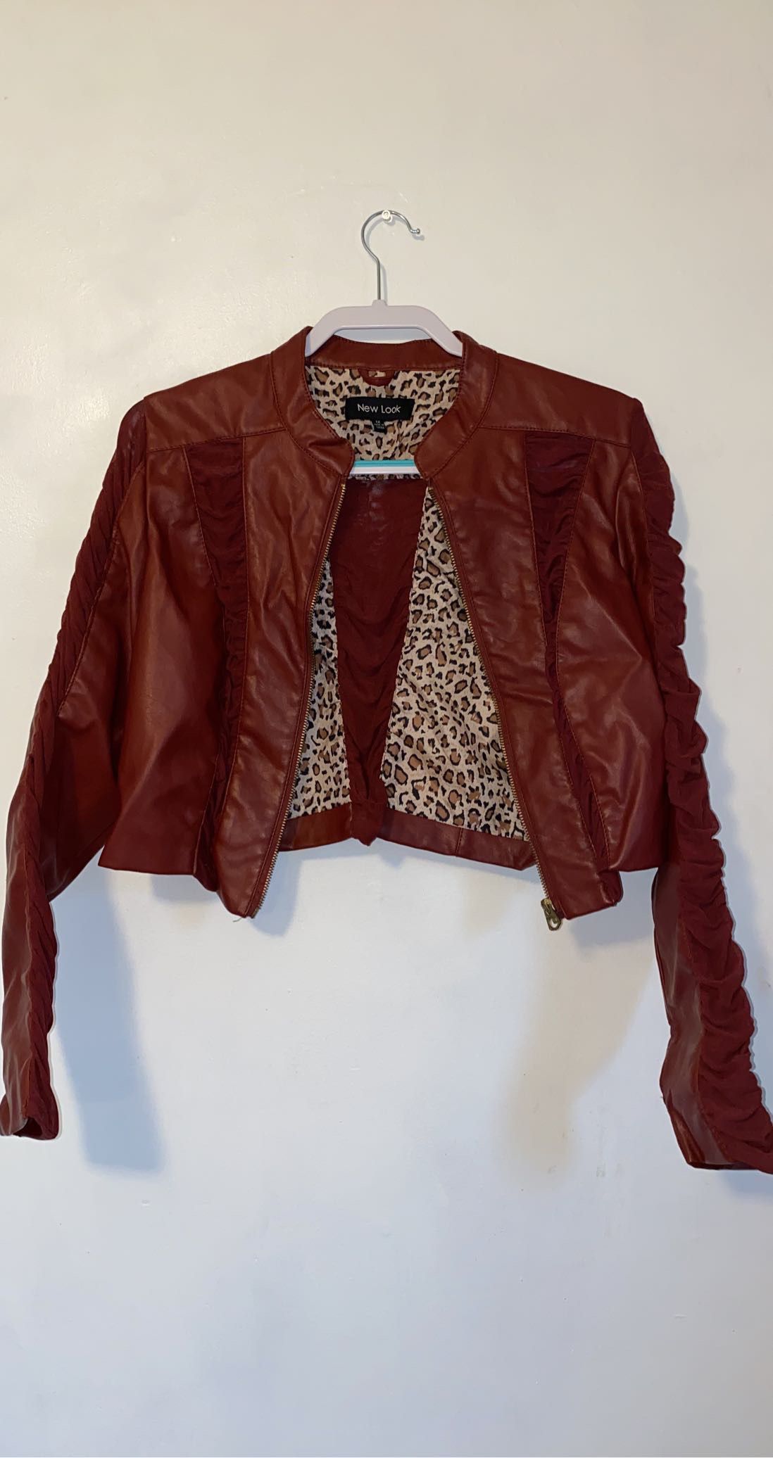 Cropped Leather Jacket 