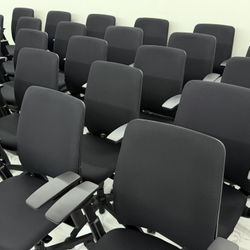 LIKE NEW CONDITION STEELCASE AMIA CHAIRS BLACK FABRIC, FULLY LOADED WITH LUMBAR SUPPORT! 100+ AVAILABLE IN STOCK! $400 EACH