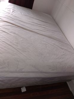 Queen size bamboo mattress topper and box spring