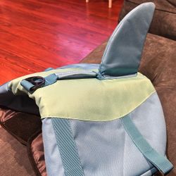 Dogcheer Harness-Style Dog Life Jacket Shark, Reflective American Flag Dog Life Vest for Swimming Boating, High Buoyancy Pet Swim Vest for Small Mediu