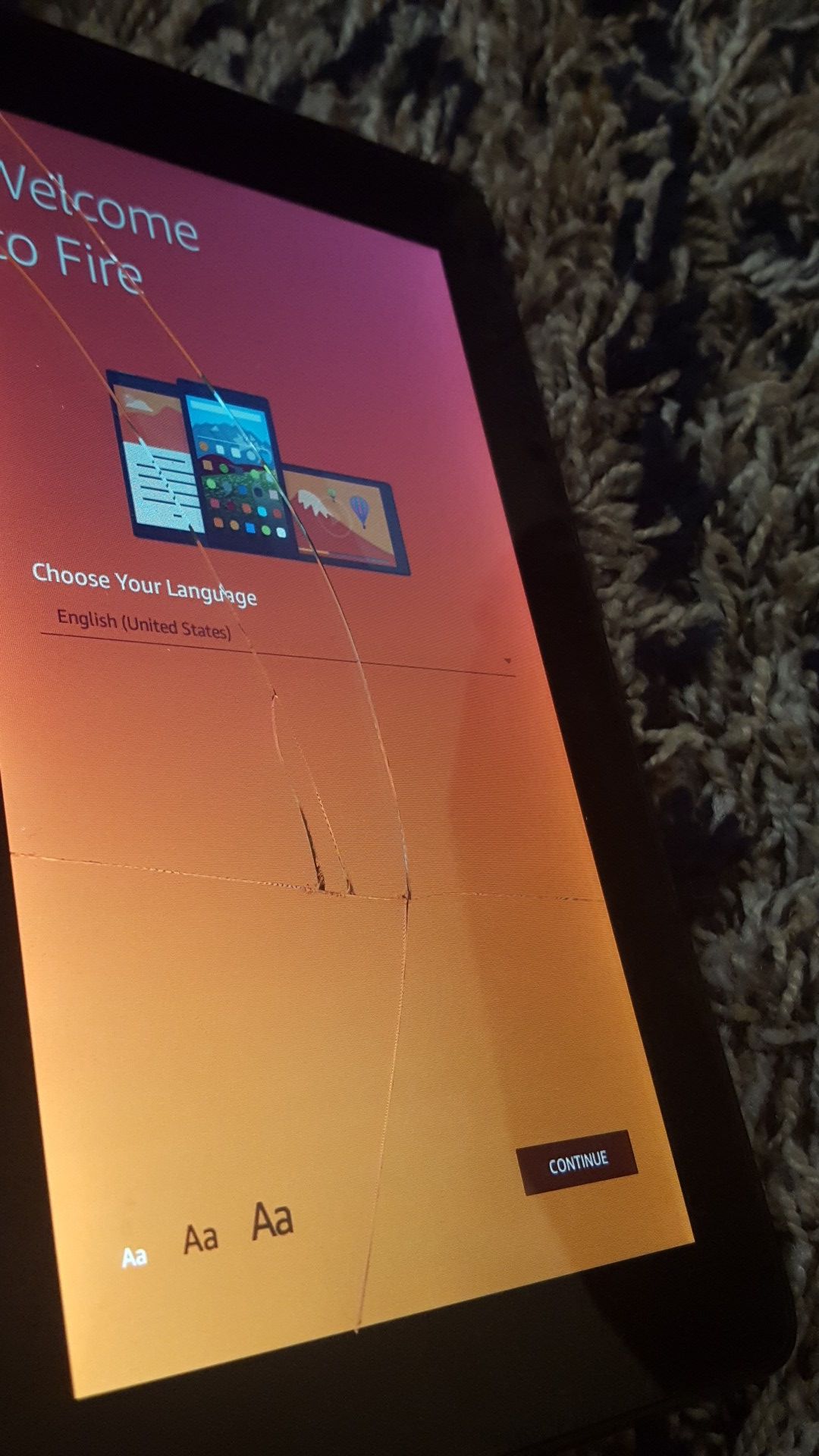Amazon kindle fire 5th generation (cracked)