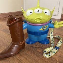 Disney Pixar Toy Story Alien Popcorn Bucket & Woody Boot Cup