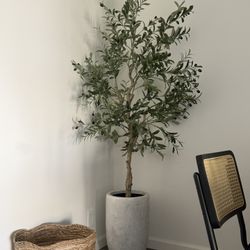 6ft Artificial Olive Tree with Pot