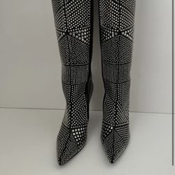 Brand New/Never worn Fully Studded Knee High Boots 