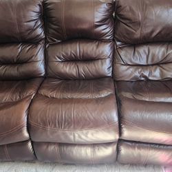 Brown Leather Couch/Sofa