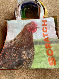 Recycled Farm Horse, Bunny & Chicken Feed Bags Made Into Shopping Bags