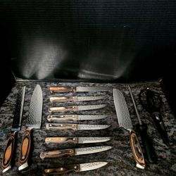 Elegant Life 14pc Kitchen Cutlery Set With Wooden Box 