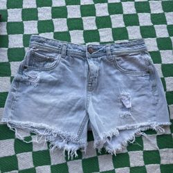 Zara Light Blue Jean Short
