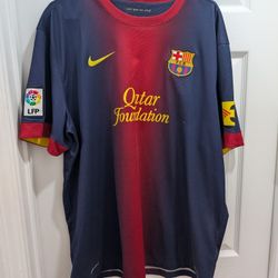 Vintage Barcelona 2012-2013 Home Soccer Jersey Football Kit Shirt