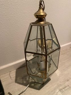 2 Vintage 80’s  light fixtures Large and ceiling fixture