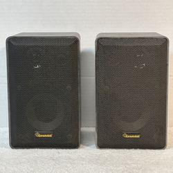 Chase Technologies 2 Way Indoor Outdoor Speakers “Pre-owned” But Play Fine With Metal Mounting Brackets 