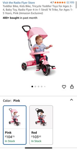 2 Radio flyer Matching Pink & Red Radio flyer Tricycles