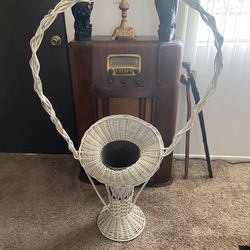 Vintage Wicker Wedding  Flower Basket 