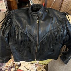 Women’s Leather Fringe Jacket 