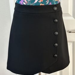 Express Wrap Button Skirt