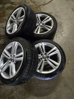 Rims.  18. Vw.   5x112 Good Condition  tires. Good Year