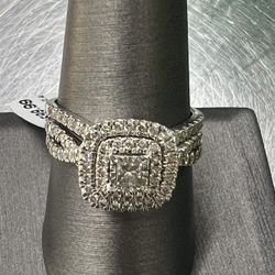 Lds Dia Ring .98ctw 10kwg 2.4 Dwt