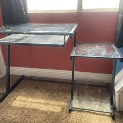 Glass office desk