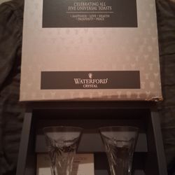 Waterford Crystal Millennium Collection Toasting Flutes – Set of 2 (New in Box)