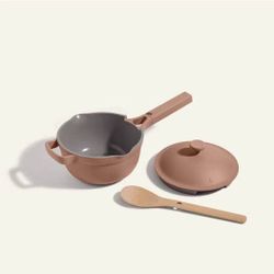 Our Place Perfect Pot - Mini 2.5 Qt Nonstick Ceramic Sauce Pan with Lid | Versatile Cookware for Stovetop and Oven /Spice