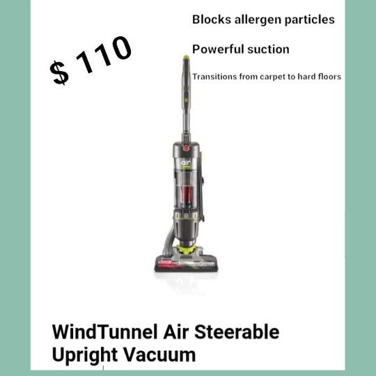 New Hoover Wind Tunnel Air Steerable Upright Vacuum 