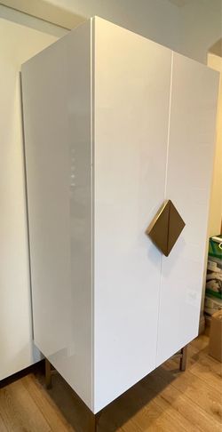 CB2 White Astoria Wardrobe