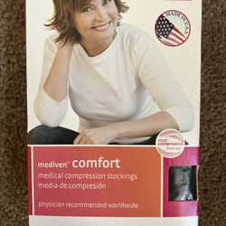 3 Brand New Black Medical Compression Stockings by medi, Size II in Unopened Boxes