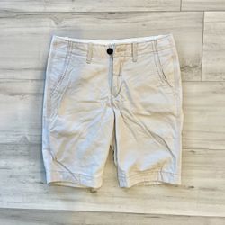 Zara Structured Man Mens Khaki Beige Chino Shorts Size 29