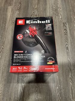 Einhell 36V 3-in-1 435 CFM Cordless Leaf Blower/Vacuum/Mulcher, Brushless Motor