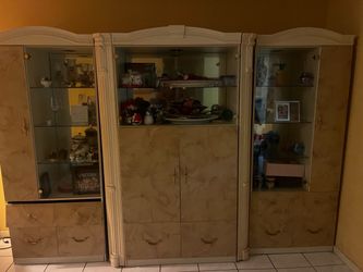 Wall unit china cabinet