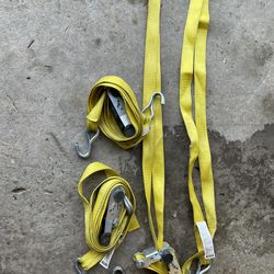 (3)   Twelve’  Two “ Ratchet Strap.  Double J Hooks 🪝