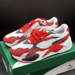 MEN’S PUMA RS-X3 SUPER (PUMA WHITE-HIGH RISK RED) SZ 10