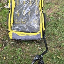 Schwinn 80lb Toddlers Kids Bike Trailer Prescott Yellow/Black Reflective Harness