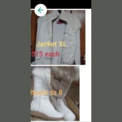 Boots And jacket $15 Each