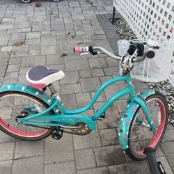 Electra Girls Cruiser Bike With Ice Creams On Fenders And A Basket