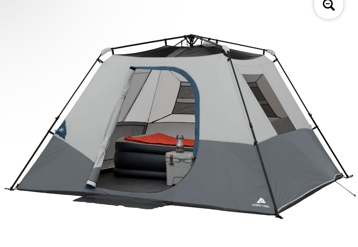 BRAND NEW - 10' x 9' - Ozark Trail 6-Person Instant Cabin Tent with LED Light