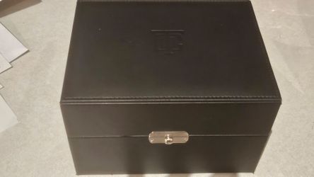 Tiffany $ co. Black Leather Watch or Jewelry Box